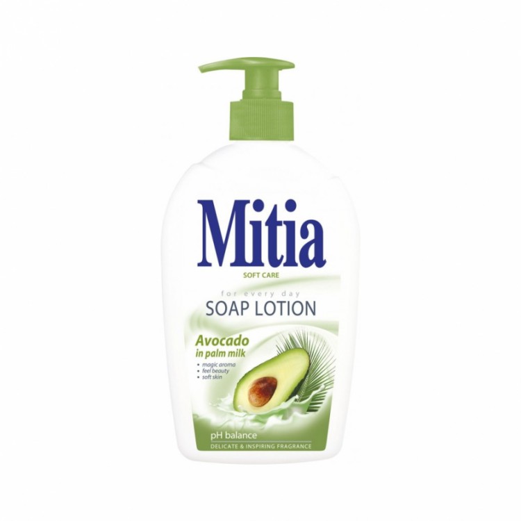 Mitia 500ml tek.mýdlo Avokádo | Toaletní mycí prostředky - Tekutá mýdla - S dávkovačem Mitia 500ml tek.mýdlo Avokádo | Toaletní mycí prostředky - Tekutá mýdla - S dávkovačem